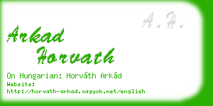 arkad horvath business card